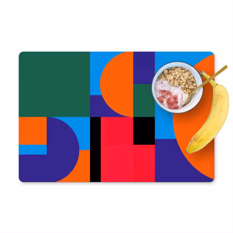 Placemat - 6 stuks - Geometrisch - Abstract - Vormen - Kleurrijk - Modern — 1