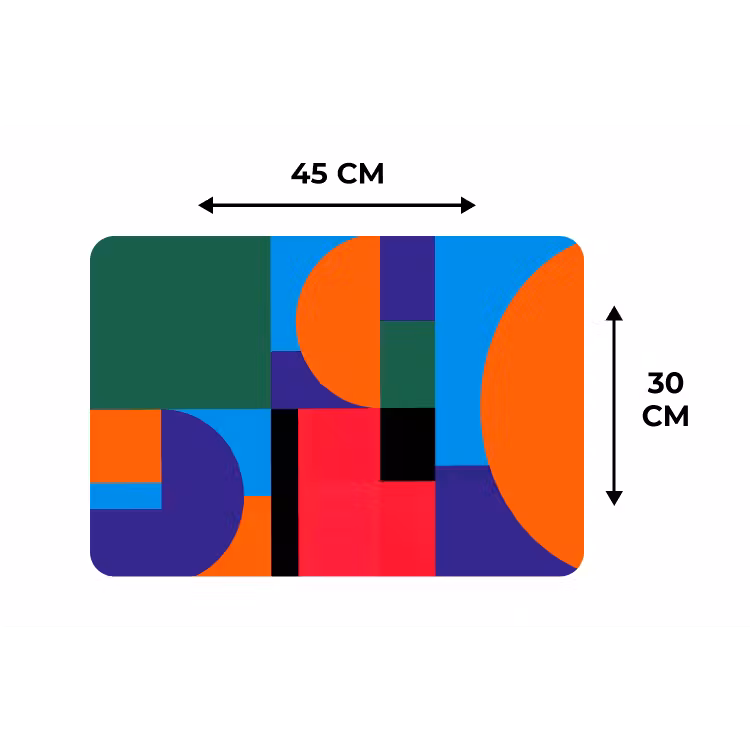 Placemat - 6 stuks - Geometrisch - Abstract - Vormen - Kleurrijk - Modern — 3