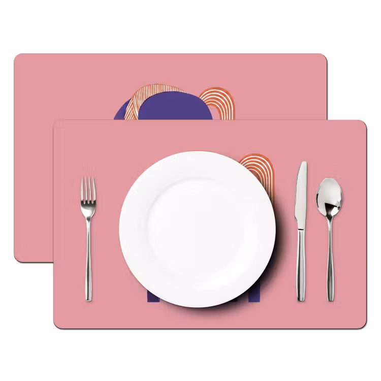Placemat - 6 stuks - Paard - Abstract - Dieren - Modern - Blauw — 2