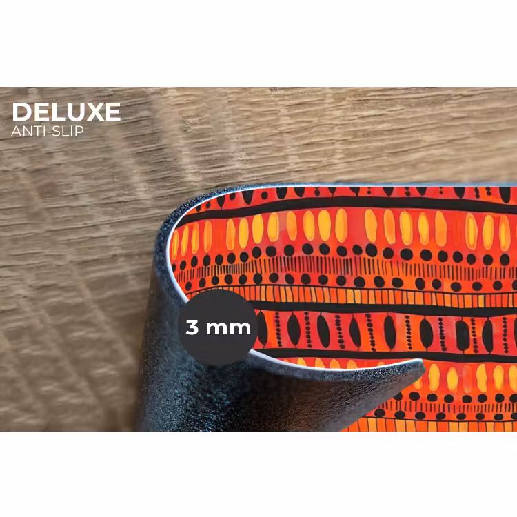 Placemat - 6 stuks - Rood - Oranje - Etnisch - Expressief - Patroon — 4