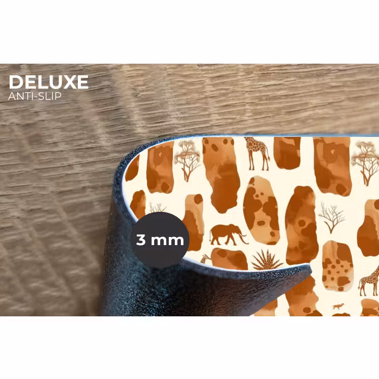 Placemat - 6 stuks - Terracotta - Safari - Dieren - Patroon — 4