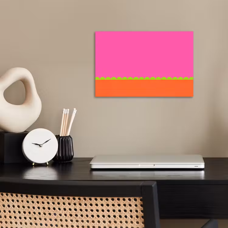 Poster - Abstract - Geometrisch - Kleurblokken - Roze - Oranje — 2