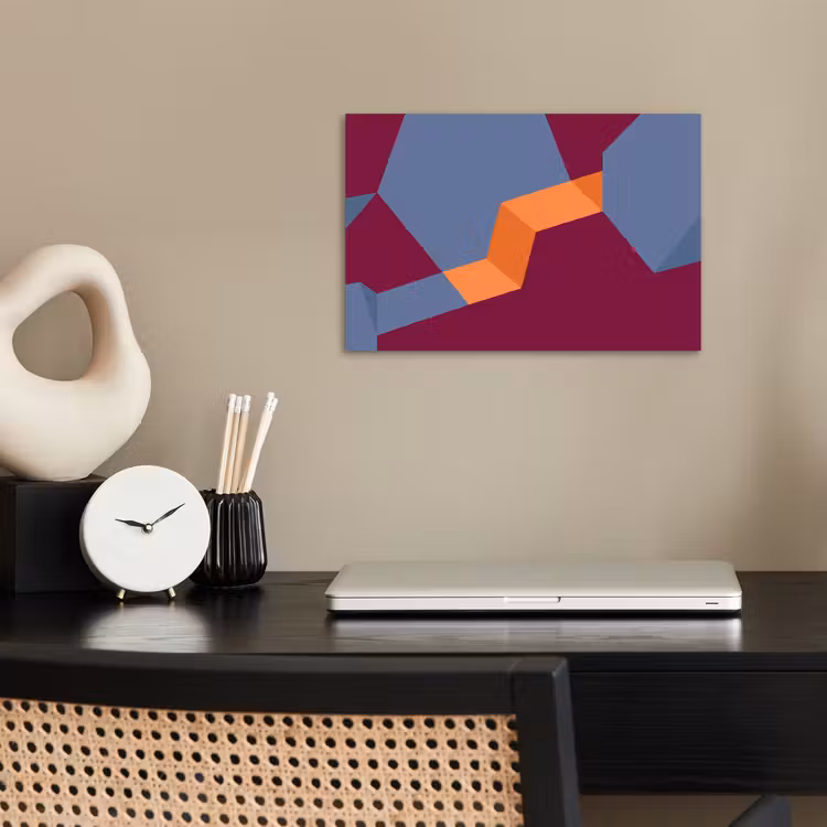 Poster - Abstract - Vormen - Modern - Blauw - Oranje — 2