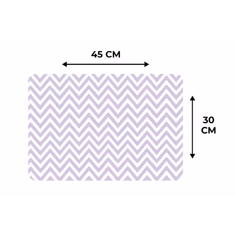 Placemat - 6 stuks - Lila - Geometrisch - Chevron - Zigzag - Patroon — 3