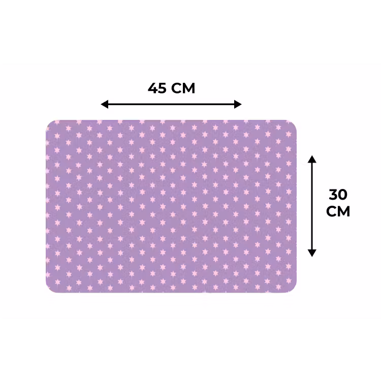 Placemat - 6 stuks - Paars - Roze - Sterren - Geometrisch - Patroon — 3