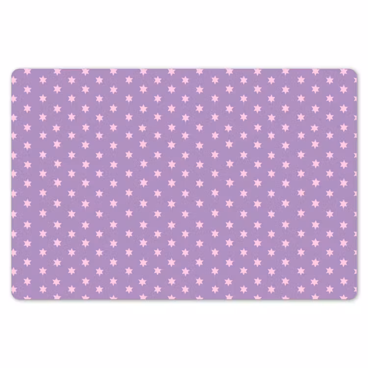 Placemat - 6 stuks - Paars - Roze - Sterren - Geometrisch - Patroon — 7