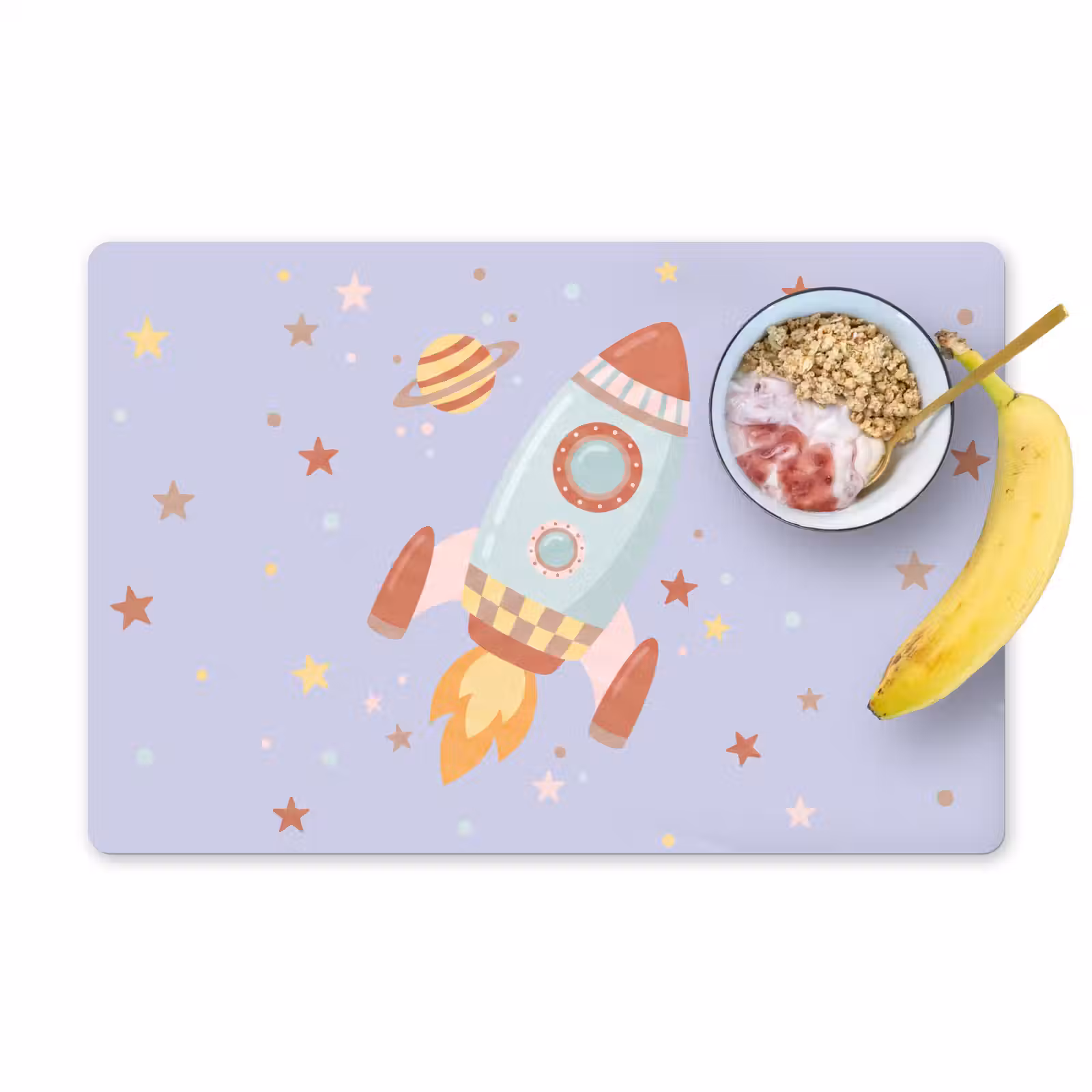 Placemat - 6 stuks - Raket - Ruimte - Planeet - Illustratie — 1