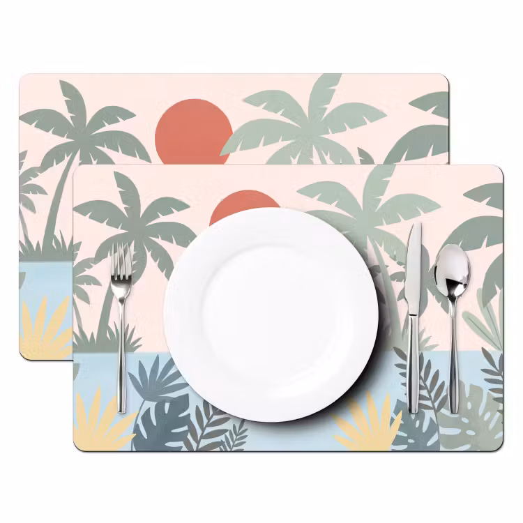 Placemat - 6 stuks - Dieren - Vogel - Water - Natuur - Illustratie — 2