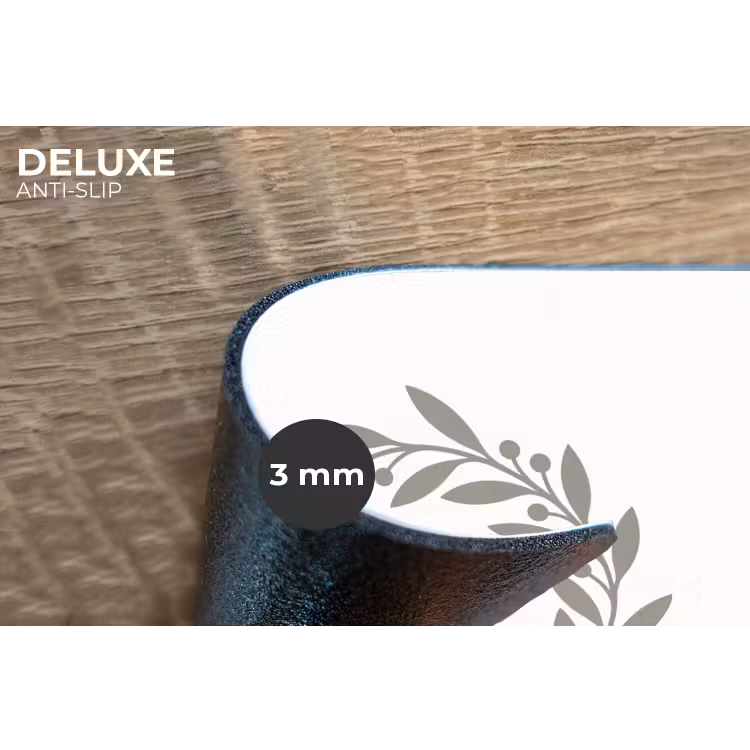 Placemat - 6 stuks - Krans - Bladeren - Natuur - Minimalistisch - Grijs — 4
