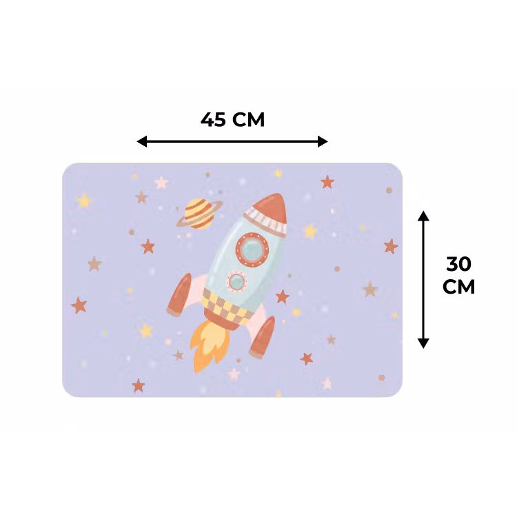 Placemat - 6 stuks - Raket - Ruimte - Planeet - Illustratie — 3