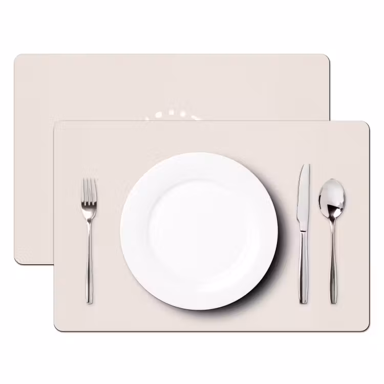 Placemat - 6 stuks - Symbool - Spiraal - Abstract - Minimalistisch - Beige — 2