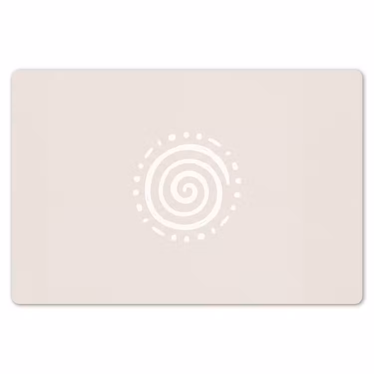 Placemat - 6 stuks - Symbool - Spiraal - Abstract - Minimalistisch - Beige — 7