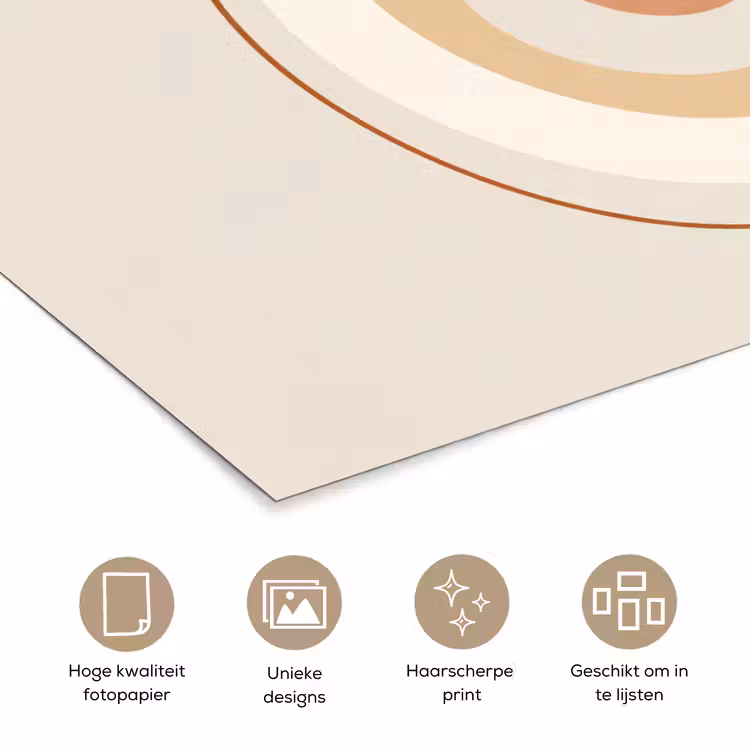 Poster - Abstract - Organisch - Modern - Beige - Kunst — 5