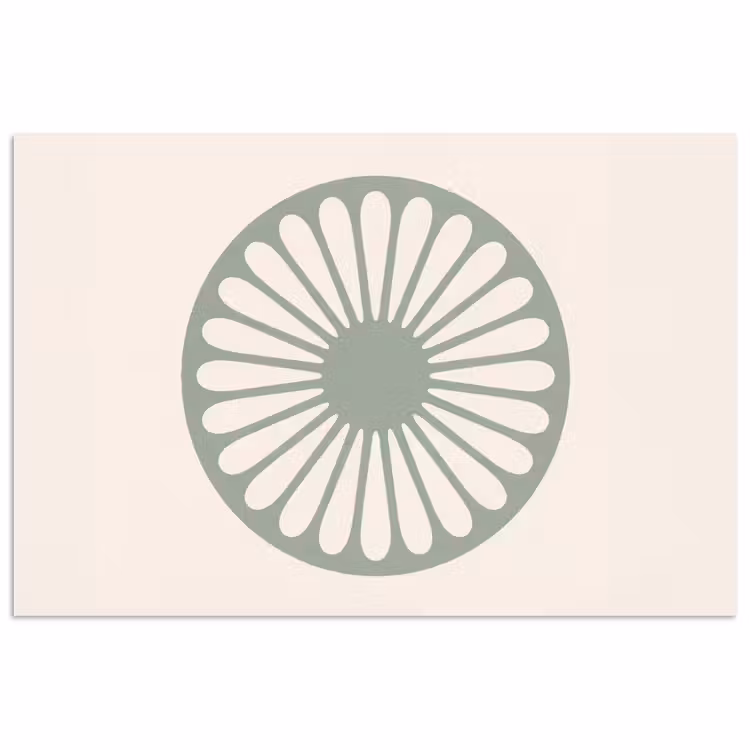 Poster - Abstract - Patroon - Radiaal - Modern - Groen — 1