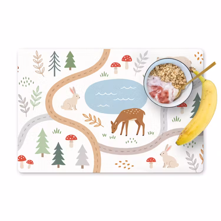 Placemat - 6 stuks - Dieren - Bos - Illustratie — 1