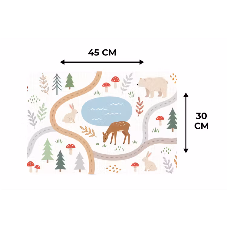 Placemat - 6 stuks - Dieren - Bos - Illustratie — 3