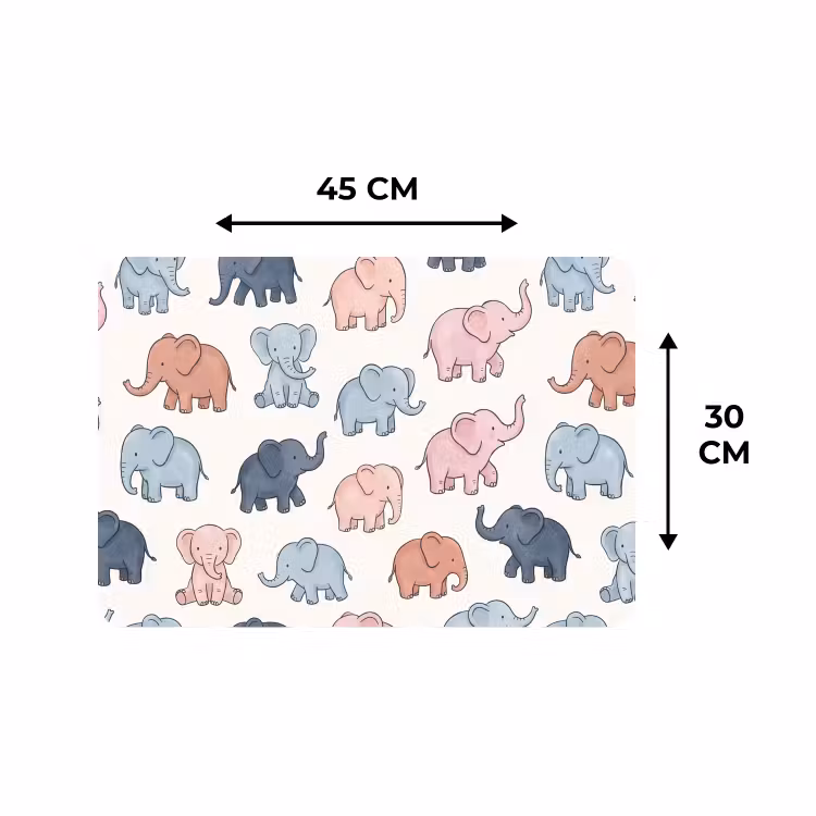 Placemat - 6 stuks - Dieren - Patroon - Kinderkamer - Pastel - Speels — 3