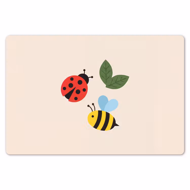 Placemat - 6 stuks - Insect - Blad - Natuur - Speels - Illustratie — 7