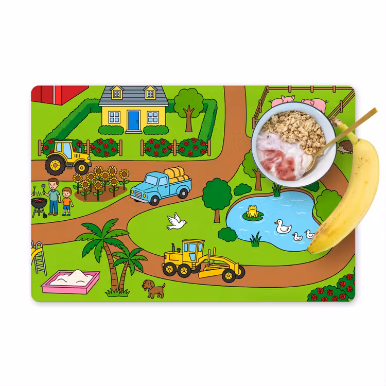 Placemat - 6 stuks - Platteland - Dieren - Cartoon — 1
