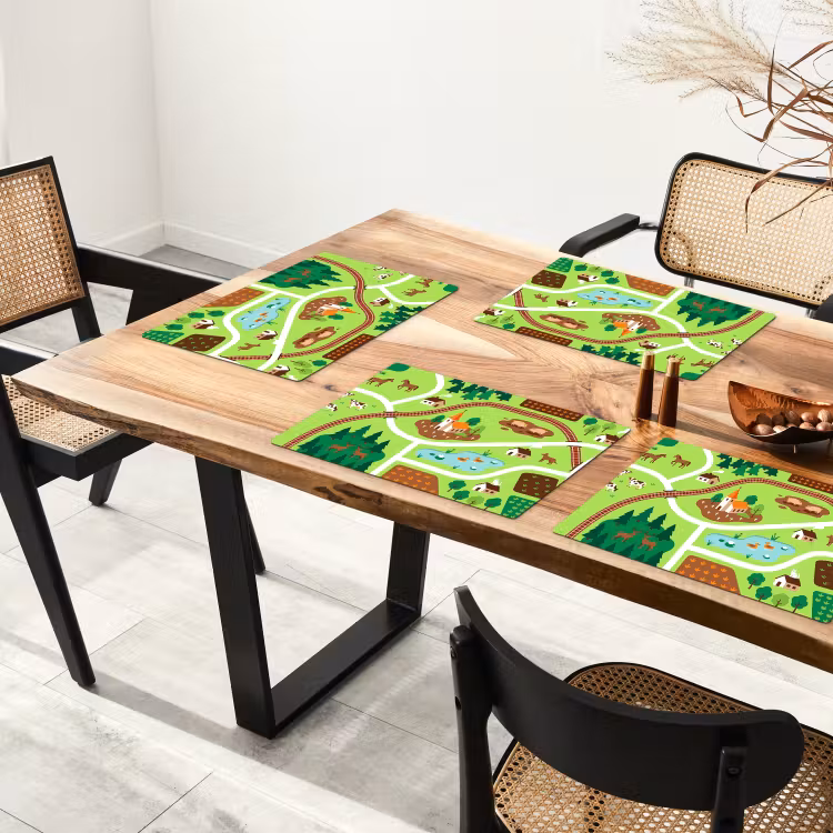 Placemat - 6 stuks - Platteland - Dieren - Illustratie — 5