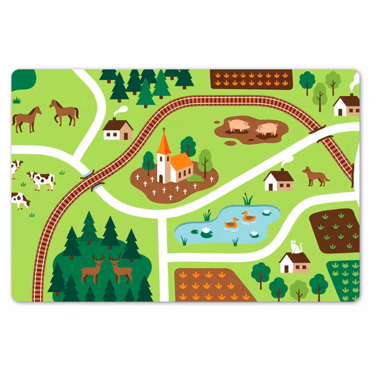 Placemat - 6 stuks - Platteland - Dieren - Illustratie — 7