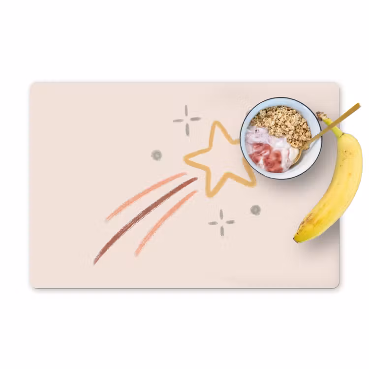 Placemat - 6 stuks - Ster - Vallend - Illustratie - Pastel — 1