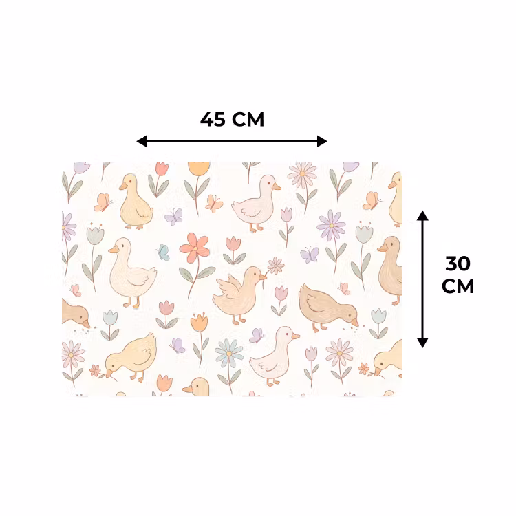 Placemat - 6 stuks - Vogel - Bloemen - Patroon - Pastel - Dieren — 3