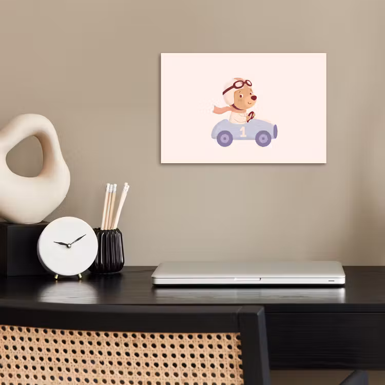 Poster - Beer - Auto - Kinderkamer - Cartoon - Speels — 2