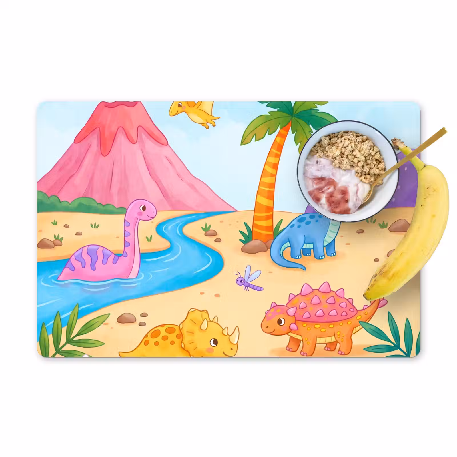 Placemat - 6 stuks - Dinosaurus - Jungle - Illustratie — 1