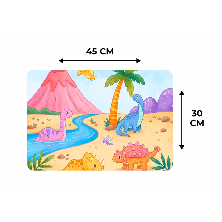 Placemat - 6 stuks - Dinosaurus - Jungle - Illustratie — 3