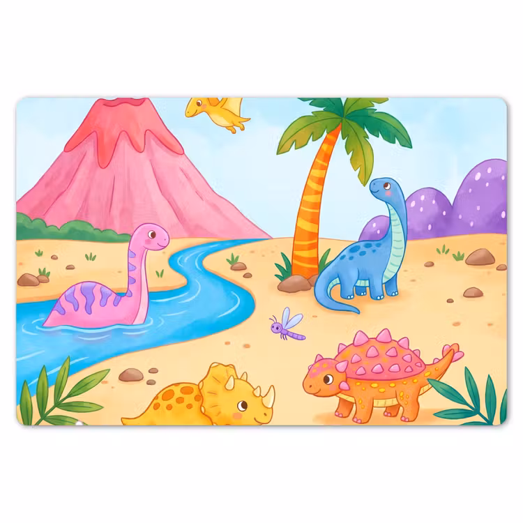 Placemat - 6 stuks - Dinosaurus - Jungle - Illustratie — 7