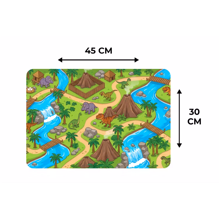 Placemat - 6 stuks - Dinosaurus - Landschap - Cartoon — 3