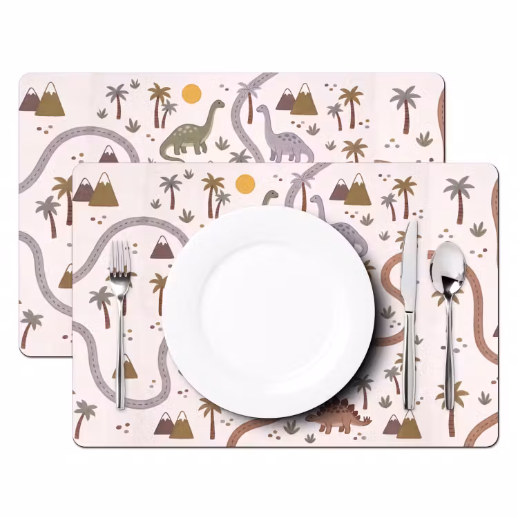 Placemat - 6 stuks - Dinosaurus - Natuur - Speels — 2