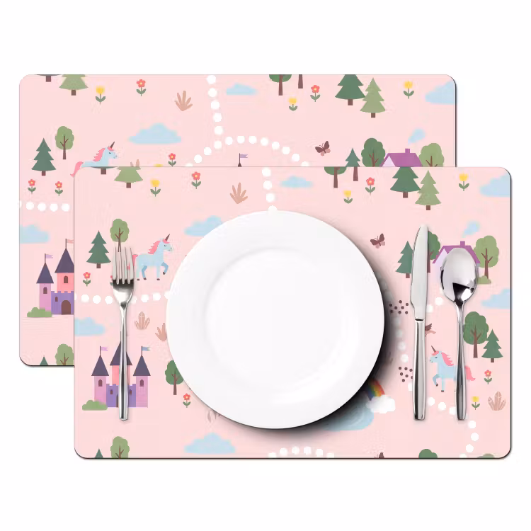 Placemat - 6 stuks - Eenhoorn - Kasteel - Fantasy — 2