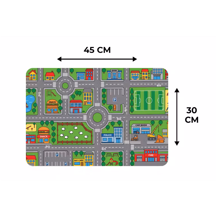 Placemat - 6 stuks - Gebouwen - Straten - Kinderlijk — 3