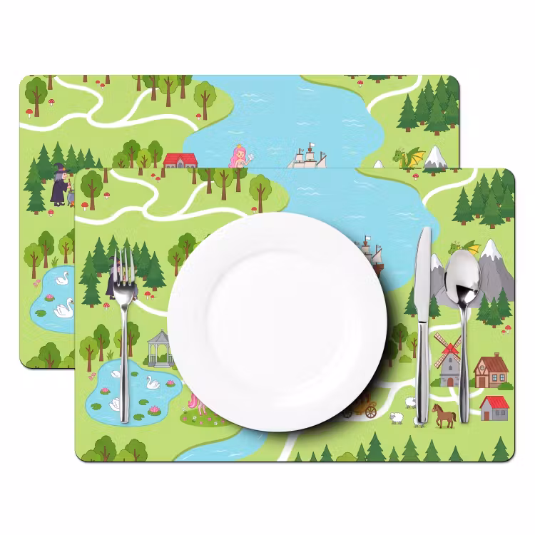 Placemat - 6 stuks - Kasteel - Fantasie - Cartoon — 2