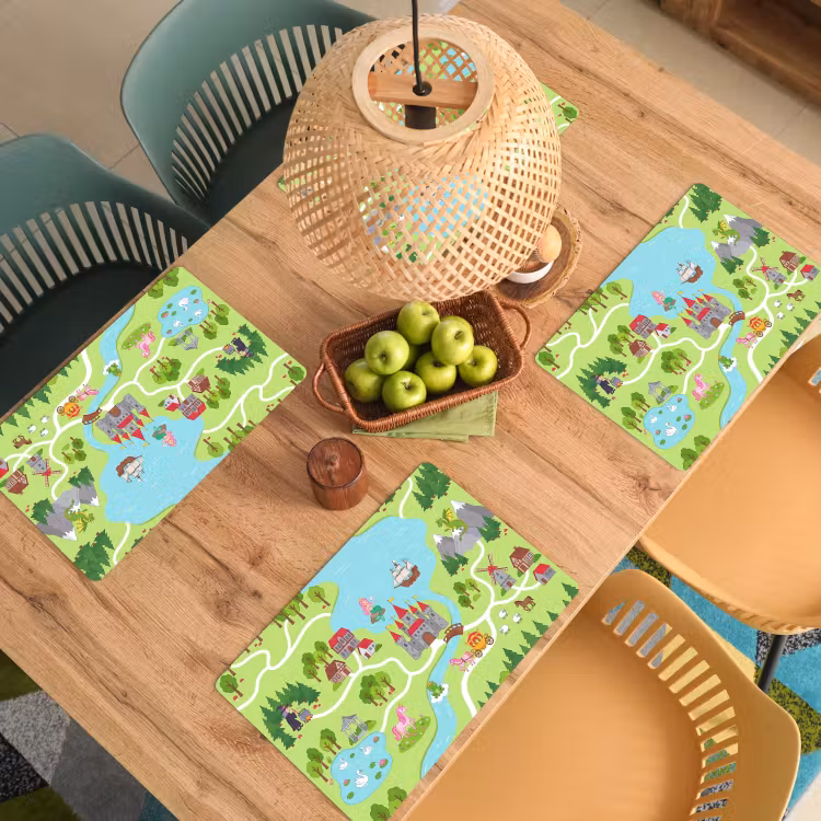 Placemat - 6 stuks - Kasteel - Fantasie - Cartoon — 6