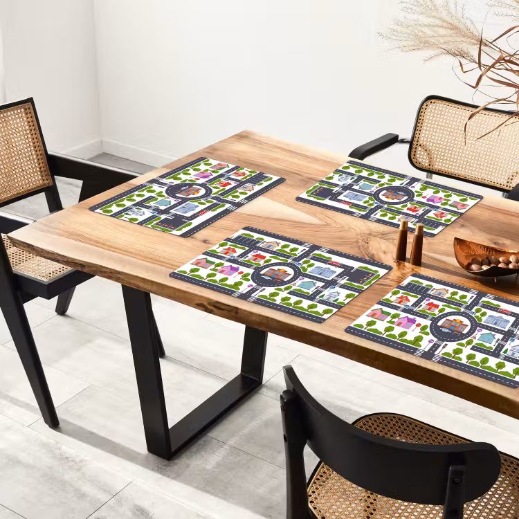 Placemat - 6 stuks - Stad - Plattegrond - Illustratie — 5