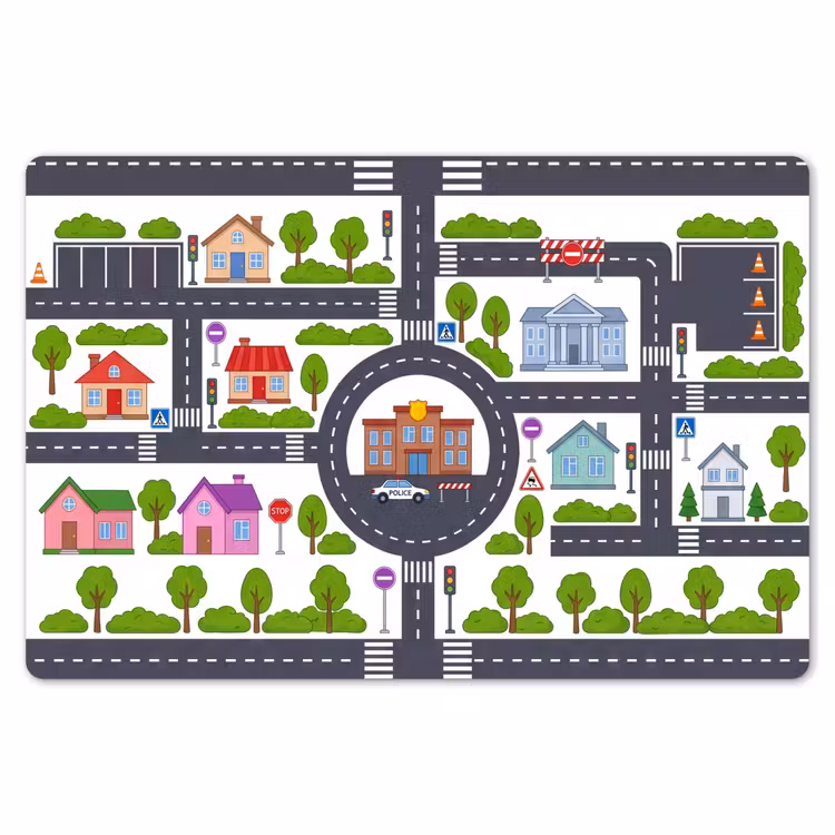 Placemat - 6 stuks - Stad - Plattegrond - Illustratie — 7