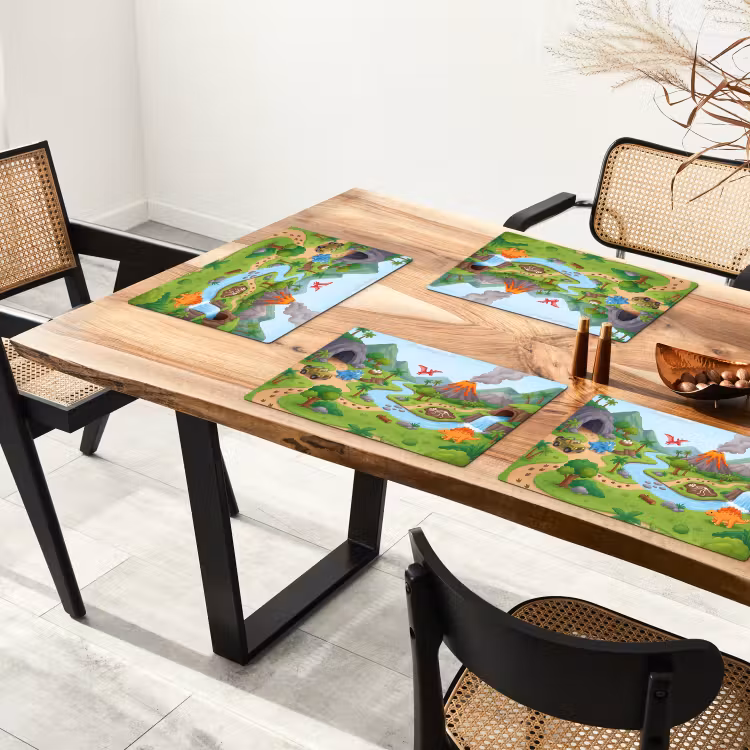 Placemat - 6 stuks - Vulkaan - Lava - Prehistorie — 5