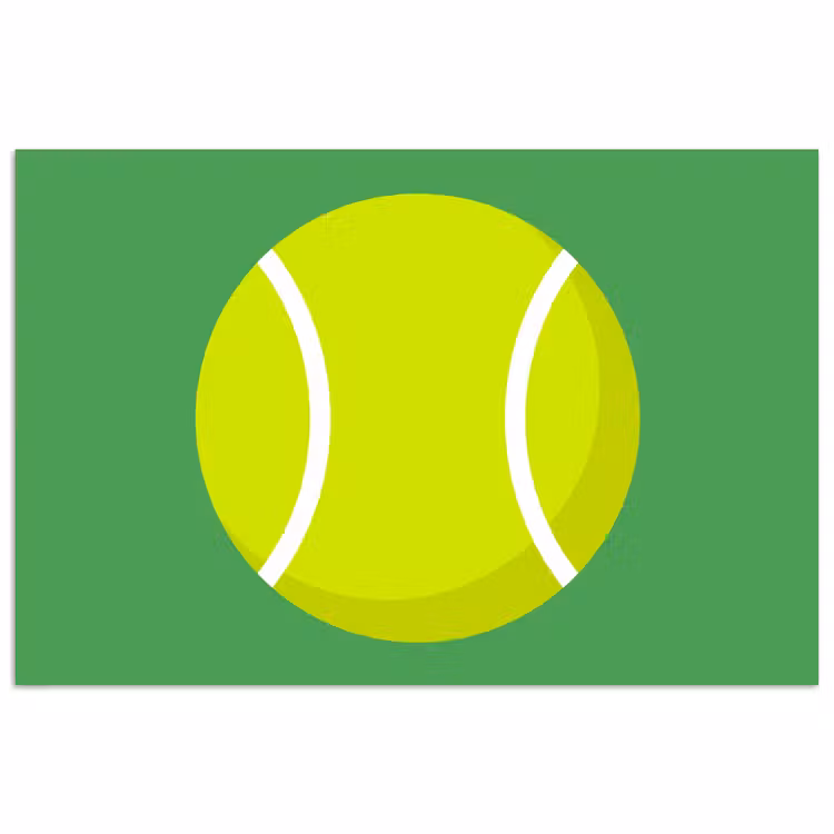 Poster - Bal - Geel - Sport - Groen - Illustratie — 1
