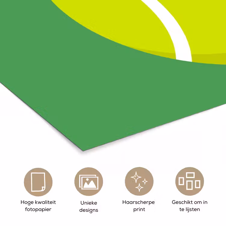 Poster - Bal - Geel - Sport - Groen - Illustratie — 5