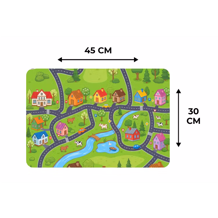 Placemat - 6 stuks - Dorp - Wegen - Huizen — 3