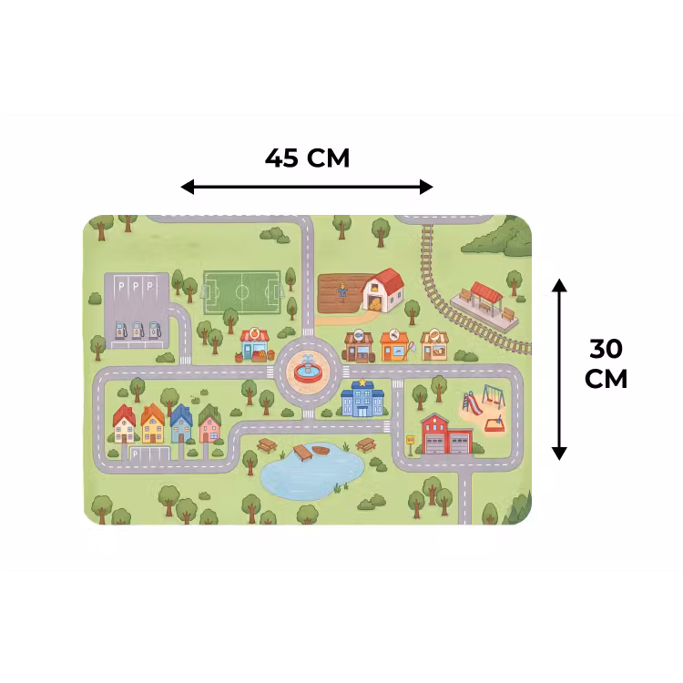 Placemat - 6 stuks - Plattegrond - Dorp - Kind — 3