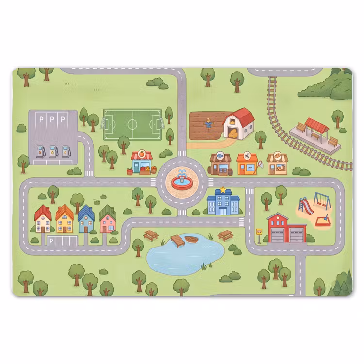 Placemat - 6 stuks - Plattegrond - Dorp - Kind — 7