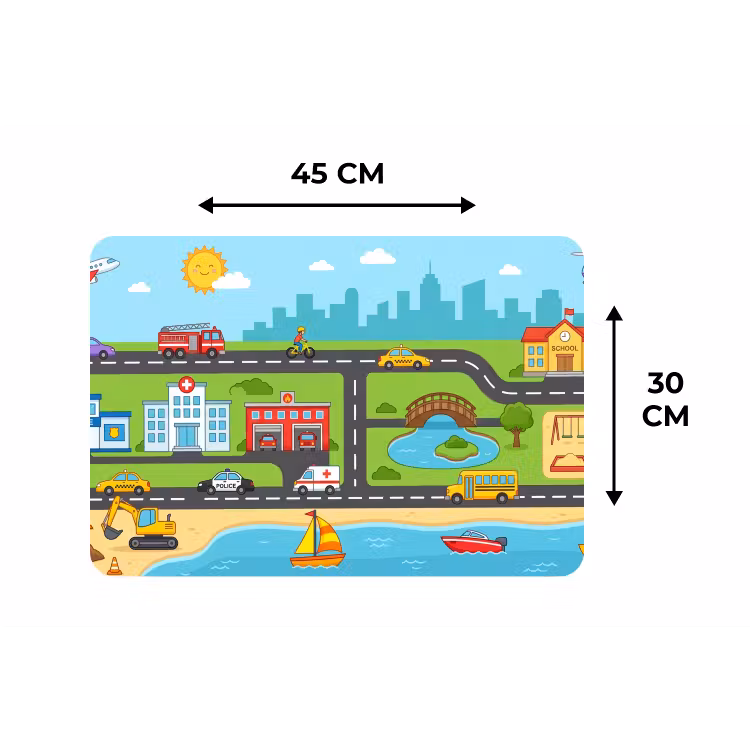Placemat - 6 stuks - Stad - Verkeer - Cartoon — 3
