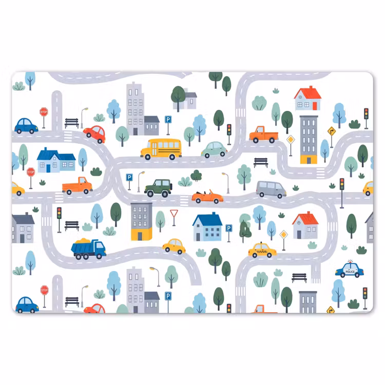 Placemat - 6 stuks - Stad - Verkeer - Patroon — 7