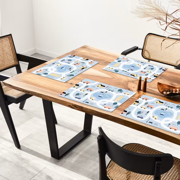 Placemat - 6 stuks - Stad - Wegen - Auto's — 5