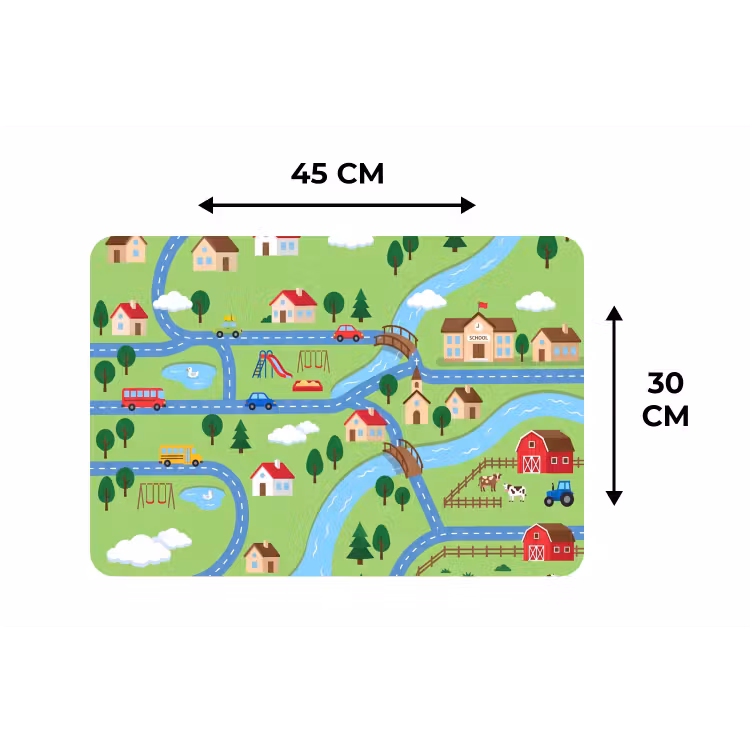 Placemat - 6 stuks - Stad - Wegen - Huizen — 3