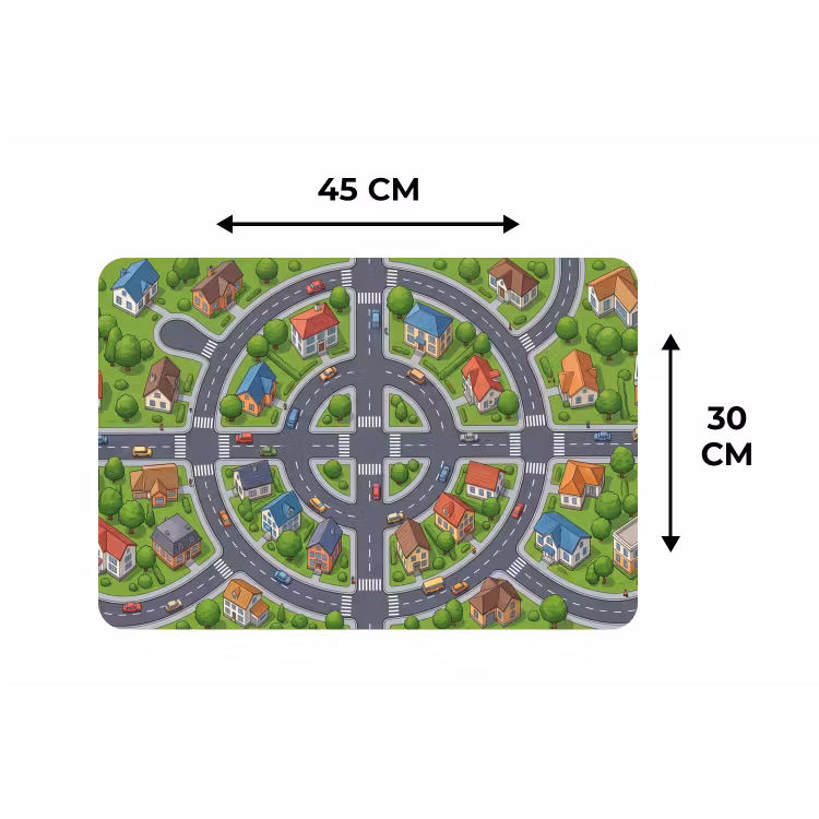 Placemat - 6 stuks - Woonwijk - Bovenaf - Cartoon — 3